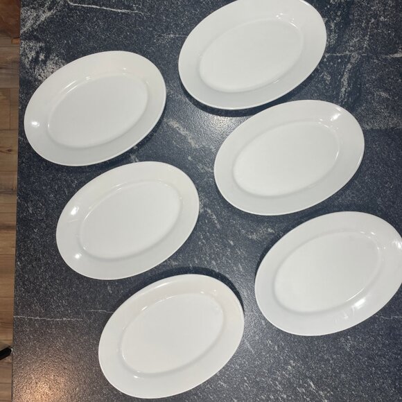 SOLD - Williams Sonoma Oval 11 1/2 inch Steak Plate Chop Plate, 2 Plates, - Picture 10 of 10